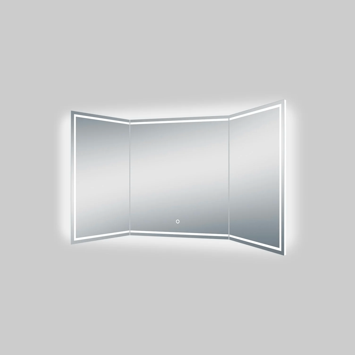 55.1 in. X 25.6 in. Backlit/Frontlit LED Lighted Bathroom Vanity Mirror with Pivoting Side Mirrors, Thin Plexiglass Edge, Anti Fog, Adjustable 3-Color Temperature & Remembrance, Makeup Mirror, Touch Button, CRI 90+, Titan Style