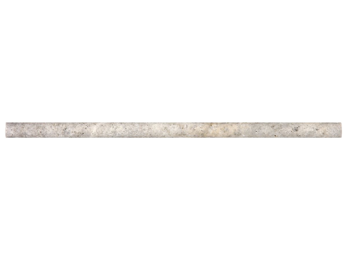 5/8 X 12 In Silver Ash Honed Travertine Pencil