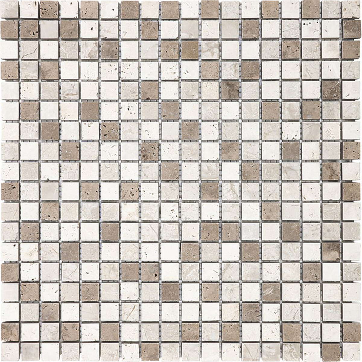 5/8 X 5/8 In Bliss Khaki Multi Color Stone Blend Mosaic