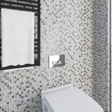 5/8 X 5/8 In Glass Slate Bliss Blend Silver Aspen Mosaic
