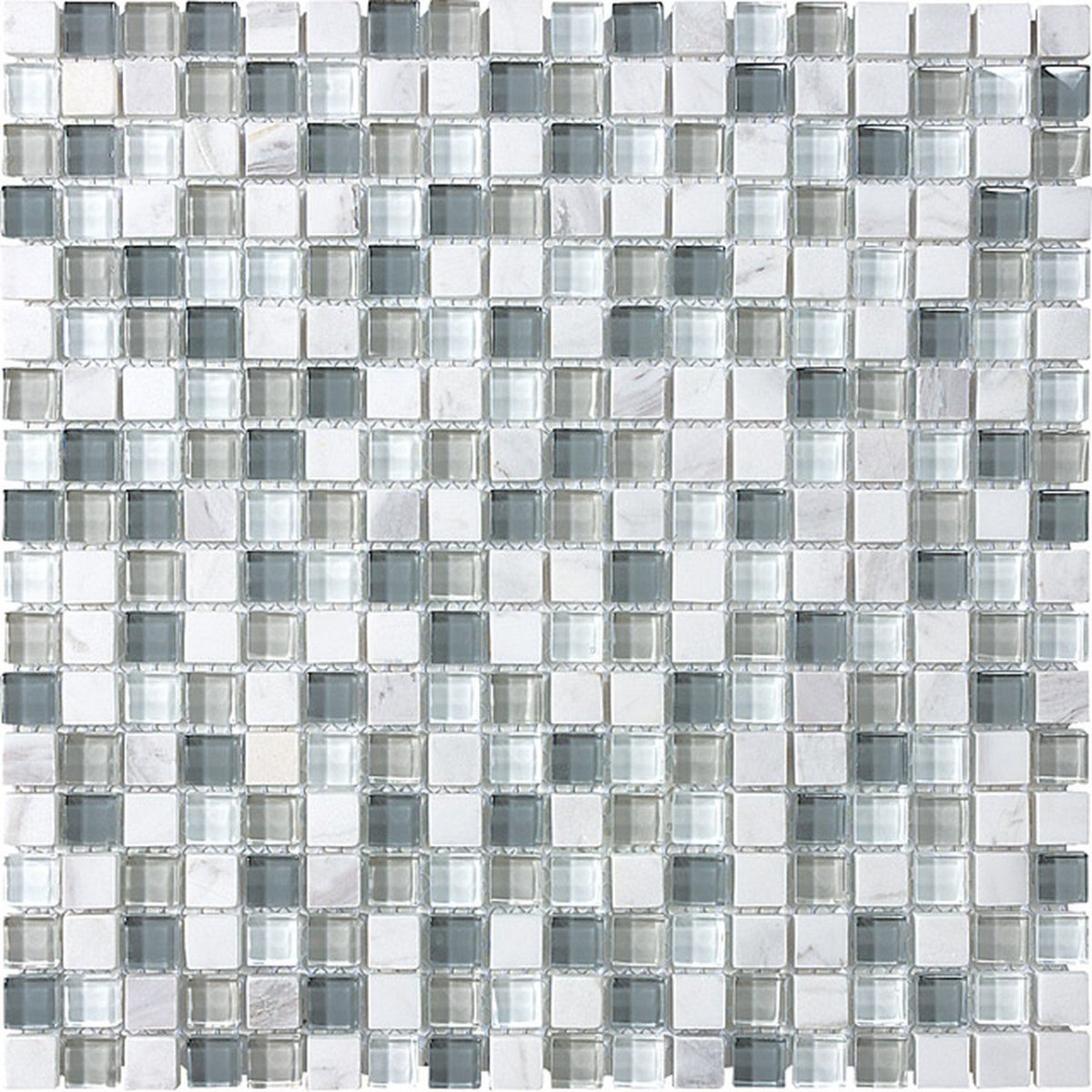 5/8 X 5/8 In Glass Stone Bliss Blend Iceland Mosaic