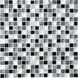 5/8 X 5/8 In Glass Stone Bliss Blend Midnight Mosaic