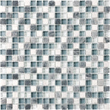 5/8 x 5/8 in Waterfall Glass Stone Blend Mosaic