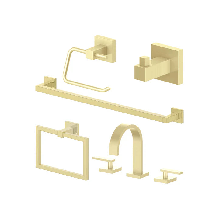 5 Piece Bathroom Faucet and Accessory Bundle(5BP-CBYACCF-PG)