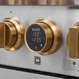 48 in. 6.7 cu. ft. 8 Burners Dual Fuel Range for Natural Gas in Stainless Steel with Kucht Horus Thermostat