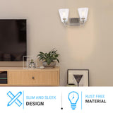 Flared Shape Bathroom Light Fixtures with Clear Glass Shade, E26 Base, UL Listed for Damp Location, Wall Mount, Bathroom Vanity Lighting