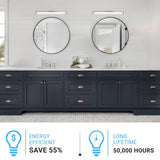 Bathroom Light Fixtures, Wall Mount, 24 inch/36 inch/48 inch, ETL Listed, Dimmable, Waterproof  Vanity Lighting, Rectangle Shape