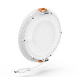 6" 12W LED Slim Panel Recessed Ceiling Light CCT Changeable 2700K/3000K/3500K/4000K/5000K, with Junction Box, Round
