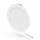 6" 12W LED Slim Panel Recessed Ceiling Light CCT Changeable 2700K/3000K/3500K/4000K/5000K, with Junction Box, Round