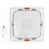 6" 12W LED Slim Panel Recessed Ceiling Light CCT Changeable 2700k/3000K/3500K/4000K/5000K, with Junction Box, Square