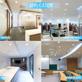 6" 12W LED Slim Panel Recessed Ceiling Light CCT Changeable 2700k/3000K/3500K/4000K/5000K, with Junction Box, Square