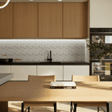 6 In Hexagon La Marca Arabescato Polished Glazed Porcelain Mosaic Tile