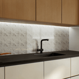 6 In Hexagon La Marca Arabescato Polished Glazed Porcelain Mosaic Tile