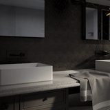 6 In Hexagon La Marca Nero Venato polished Glazed Porcelain Mosaic Tile
