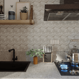 6 In Hexagon La Marca Polished Glazed Porcelain Mosaic Tile