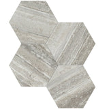 6 In Hexagon La Marca Polished Glazed Porcelain Mosaic Tile