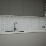 6 In Hexagon La Marca Statuarietto Polished Glazed Porcelain Mosaic Tile