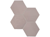 6 in Teramoda Petal Hexagon Glossy Pressed Glazed Ceramic Tile
