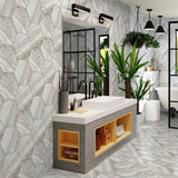 6 in. Travertino instrata La Marca Hexagon Honed Glazed Porcelain Mosaic Tile