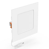 6 inch Square LED Recessed Lighting with Junction Box, 12W, 900LM, Damp Location, ETL, Energy Star Listed, Dimmable LED Downlight