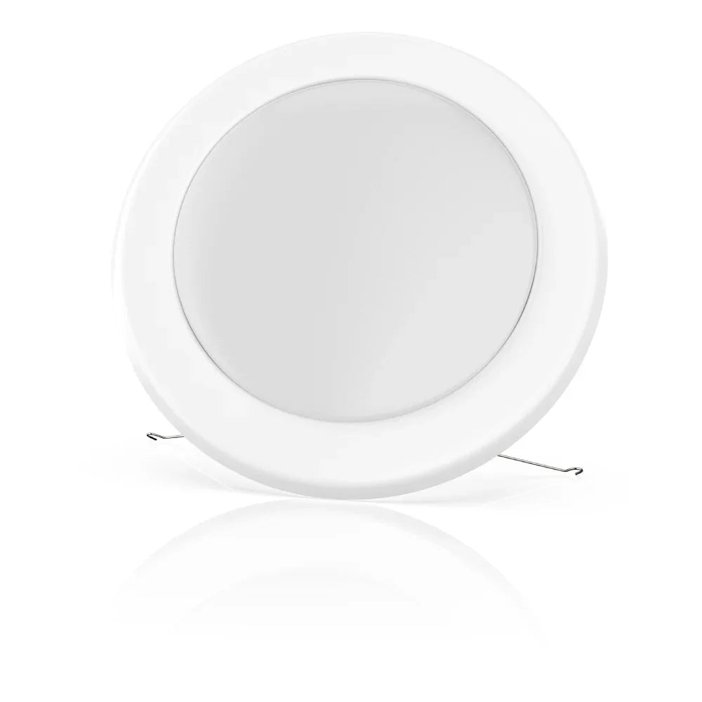 6" LED Disk Downlight, 15W, 5CCT Changeable: 2700K/3000K/3500K/4000K/5000K, 120V AC, Damp Location