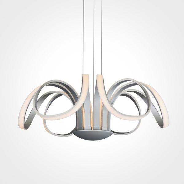 6-Light 30" Wide Modern/Contemporary Cage LED Chandelier Ceiling Light, 70W, 3000K, 3500LM, Adjustable Height