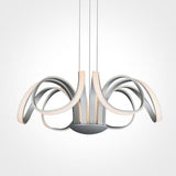 6-Light 30" Wide Modern/Contemporary Cage LED Chandelier Ceiling Light, 70W, 3000K, 3500LM, Adjustable Height