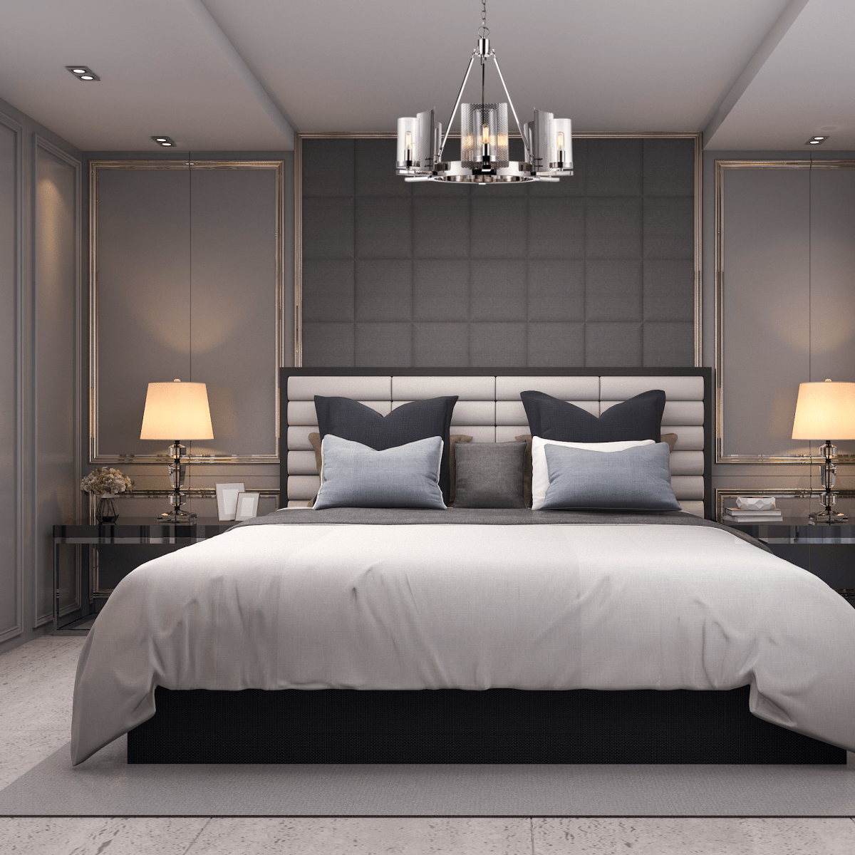 6-Light Ring Chandelier Ceiling Light In Matte Black Finish with Clear Glass, E12 Base, Diam 28" Height 22", 120V, Bulb Type B10, Socket type E12, Max wattage Per Socket 60W