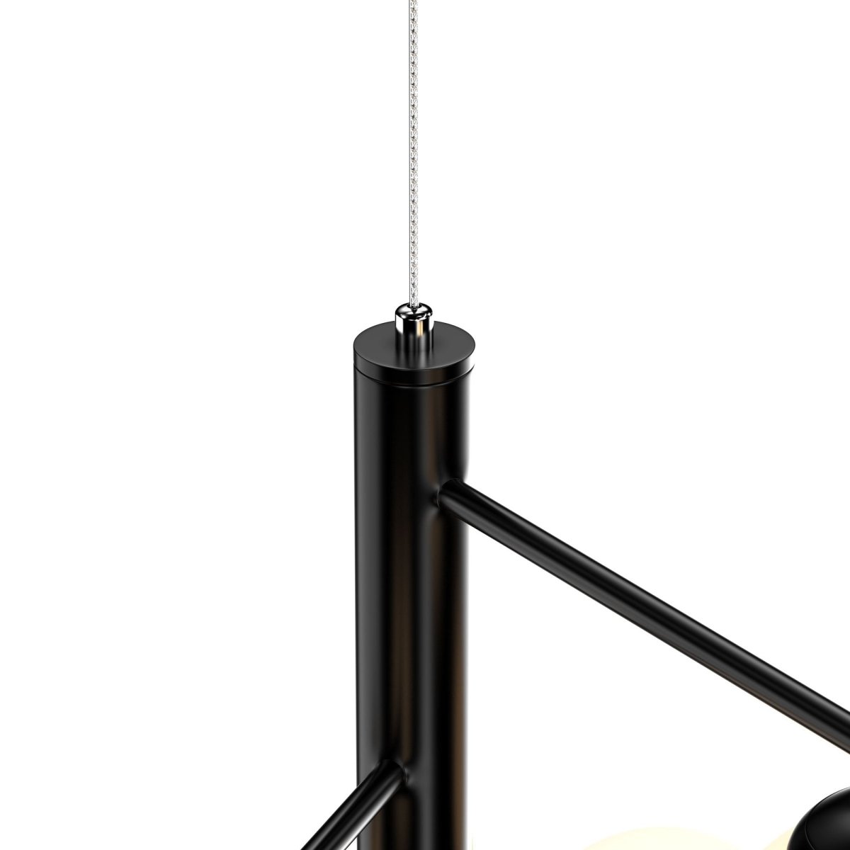 6-Lights, Chandelier, 47W, 3000K, Matte Black Body Finish, Dimmable