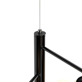 6-Lights, Chandelier, 47W, 3000K, Matte Black Body Finish, Dimmable