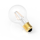 6 Watt Filament LED Light Bulb, Clear Dimmable A19 Medium (E26) Base, 120V/60Hz, 2700K, 600LM, 4-filament - D2.36"*4.00"H