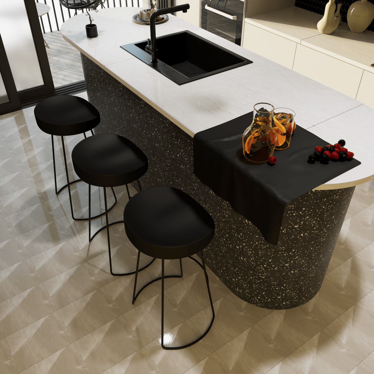 6 X 12 In Classic Pulpis Grey Glossy Pressed Glazed Ceramic