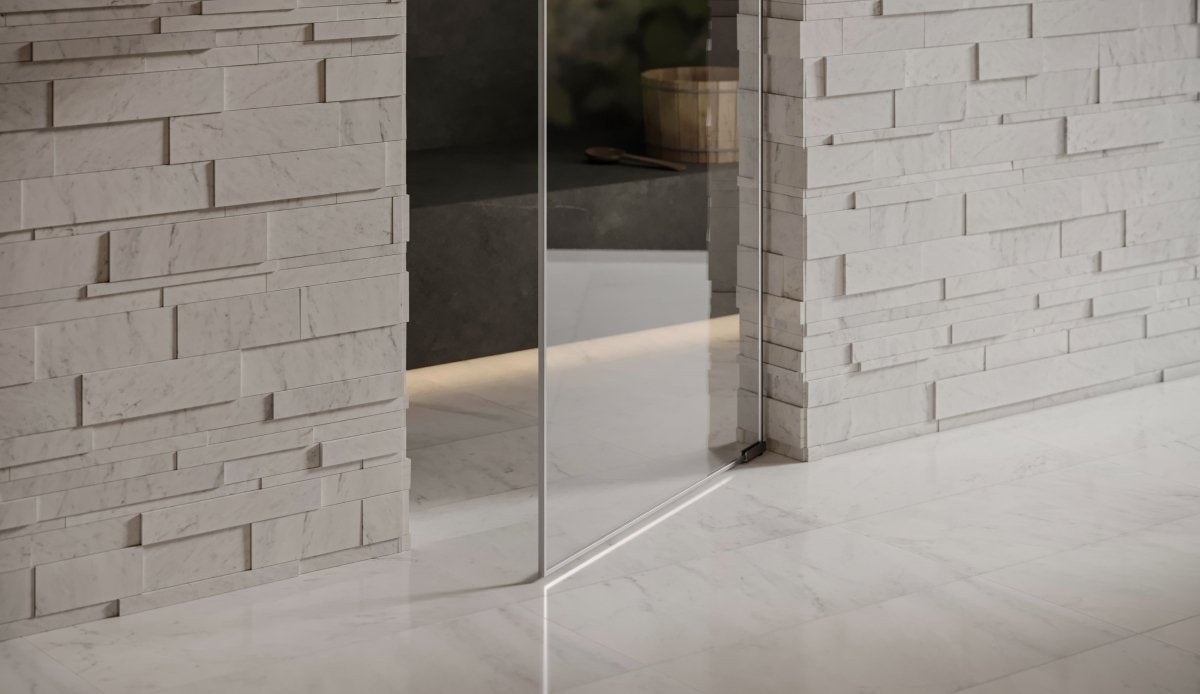 6 X 24 In Bianco Venatino Honed Cubics Marble Panel