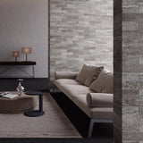 6 x 24 in Silver Ash Split Face Travertine Panel
