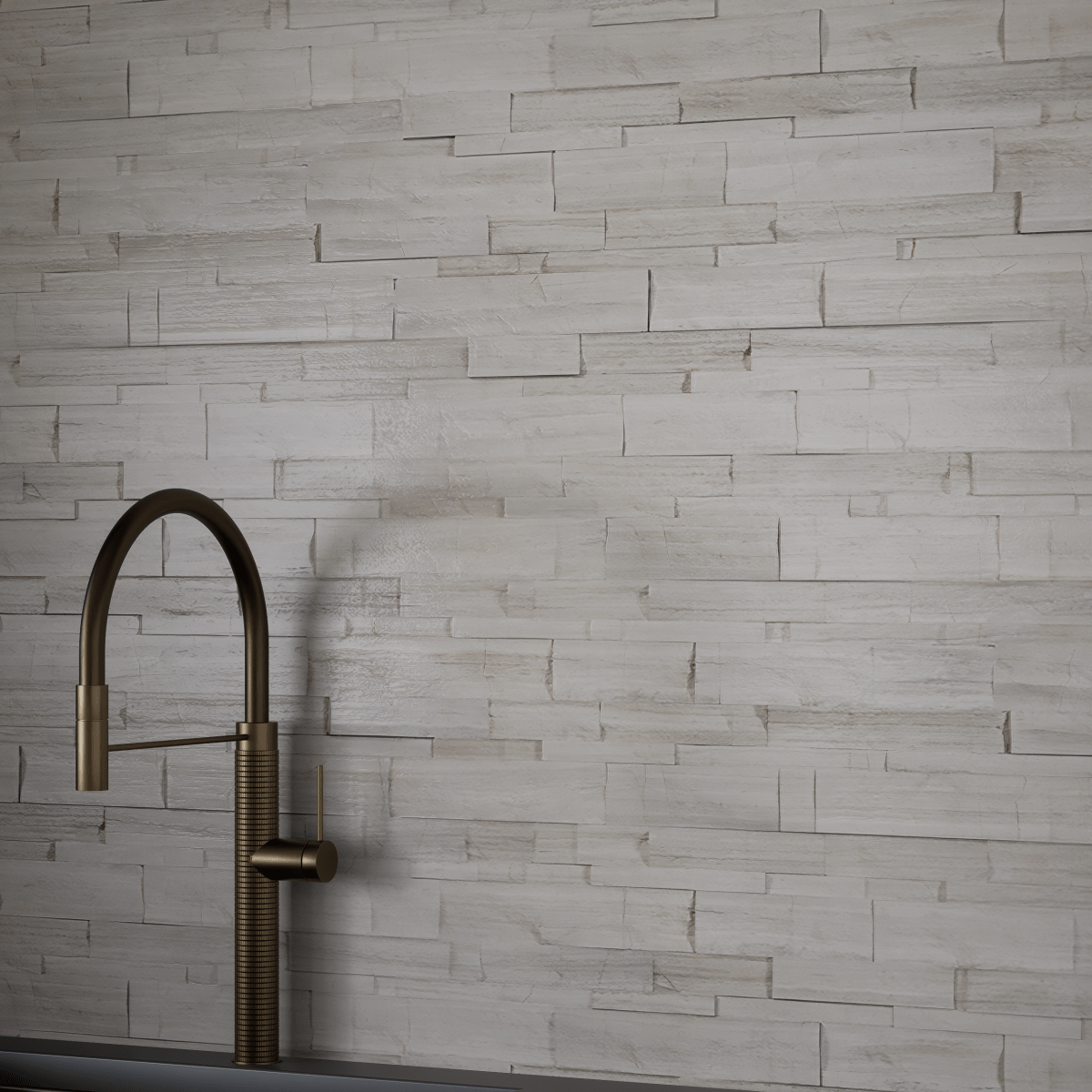 6 X 24 In Strada Mist Split Face Limestone Panel