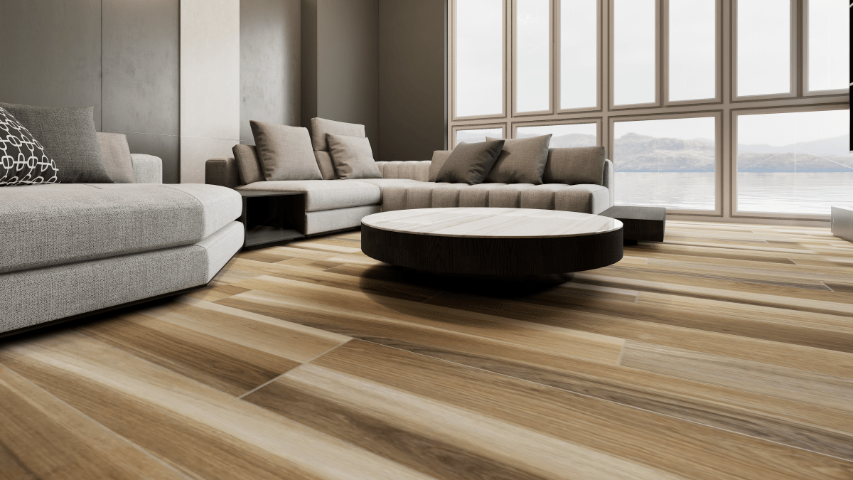 6 X 36 In Amaya Walnut Matte Pressed Glazed Porcelain