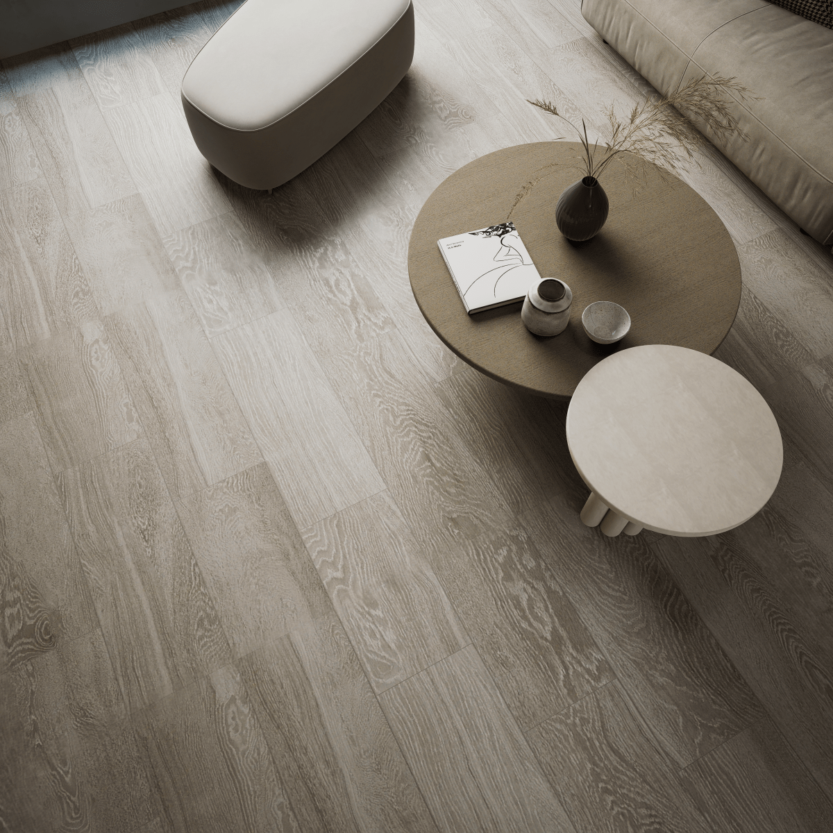 6 x 36 in. Aspen Beachcomber Matte Rectified Glazed Porcelain Tile