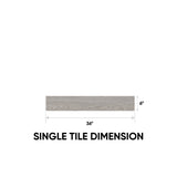 6 x 36 in. Aspen Beachcomber Matte Rectified Glazed Porcelain Tile