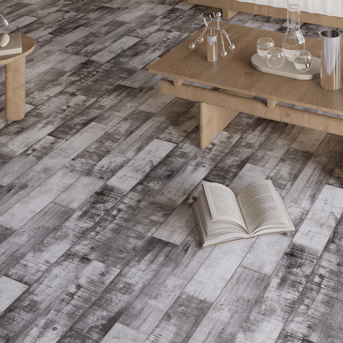 6 X 36 In Muskoka Ash Matte Pressed Glazed Porcelain Tile