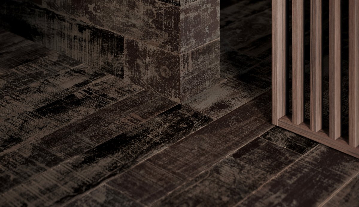 6 X 36 In Muskoka Charred Matte Pressed Glazed Porcelain Tile