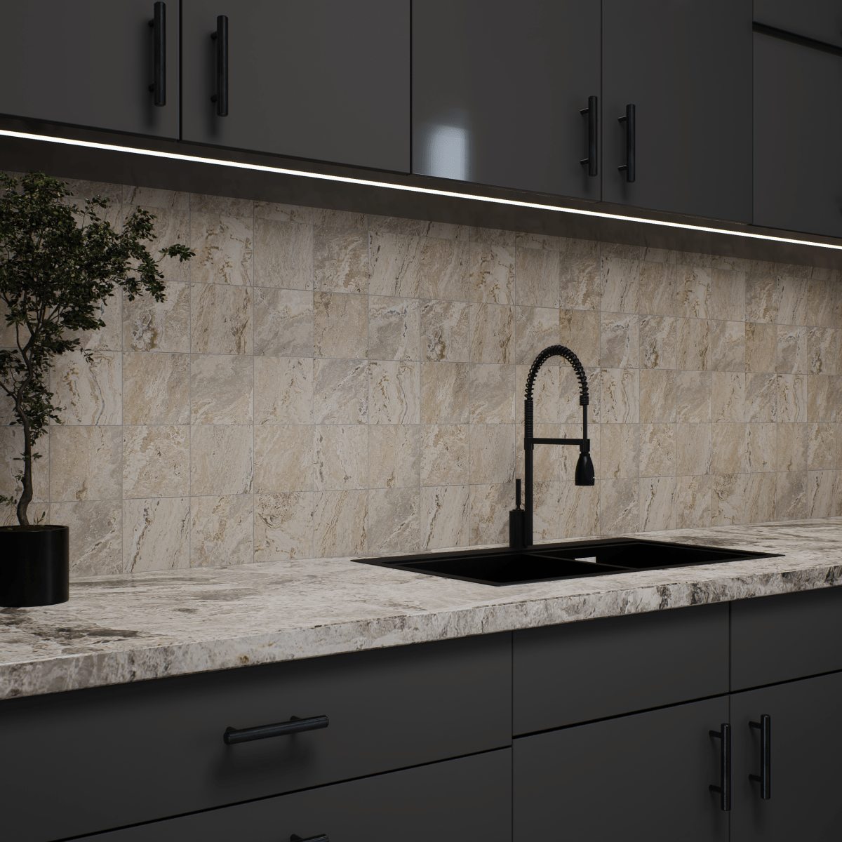 6 X 6 In Antico Ivory Matte Pressed Glazed Porcelain