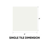 6 x 6 in. Soho Canvas White Glossy Pressed Glazed Ceramic Wall Tile