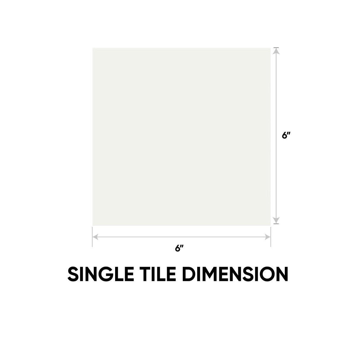 6 x 6 in. Soho Canvas White Glossy Pressed Glazed Ceramic Wall Tile