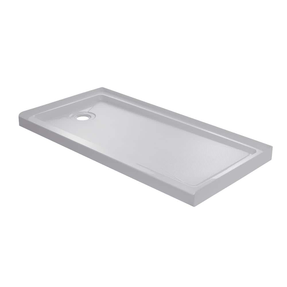 60 in. L x 36 in. W Single Threshold Alcove Shower Pan  in White