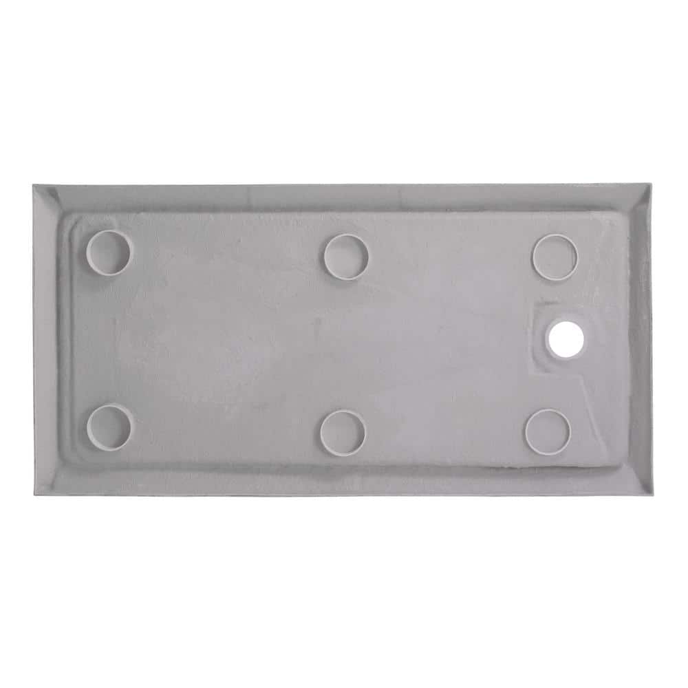 60 in. L x 36 in. W Single Threshold Alcove Shower Pan  in White