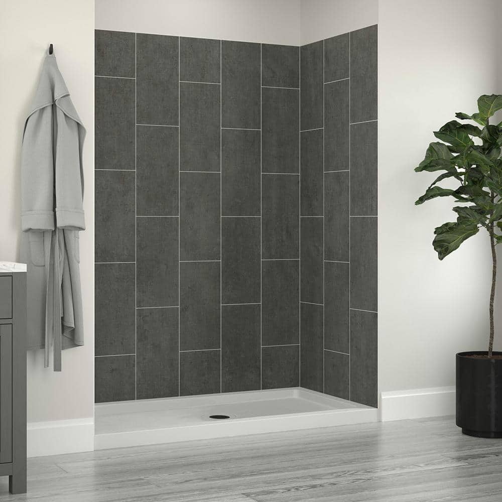 60 in. L x 36 in. W Single Threshold Alcove Shower Pan  in White