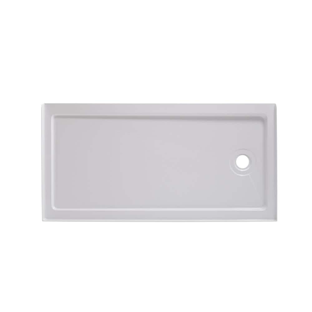 60 in. L x 36 in. W Single Threshold Alcove Shower Pan  in White