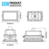 60 Watt LED Explosion Proof Flood Light, A Series, Non Dimmable, 5000K, 8400LM, AC100-277V, IP66, Hazardous Location Lighting Fixtures