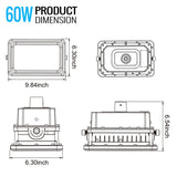 60 Watt LED Explosion Proof Flood Light, A Series, Non Dimmable, 5000K, 8400LM, AC100-277V, IP66, Hazardous Location Lighting Fixtures