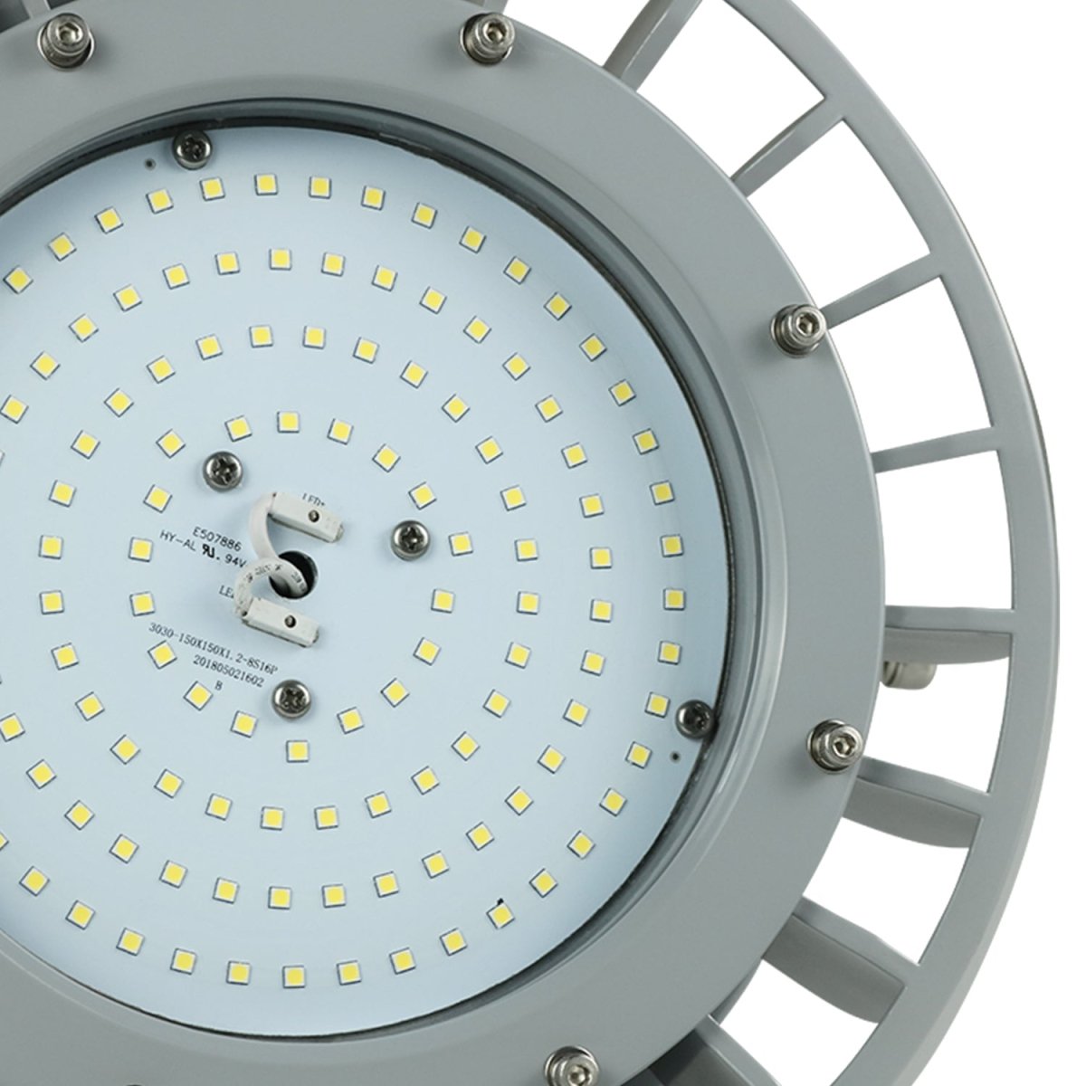 60 Watt LED Explosion Proof Round High Bay Light, B Series, Dimmable, 5000K, 8400LM, AC100-277V, IP66, Hazardous Location Lighting Fixtures